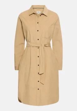 Damen Camel Active Kleider^Langarmkleid mit Taillengürtel