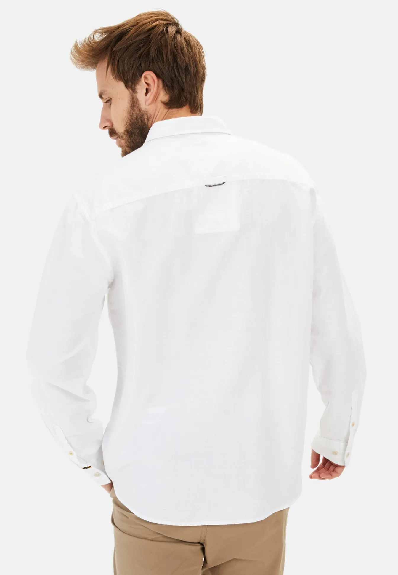 Herren Camel Active Hemden^Langarm-Leinenhemd mit Soft-Wash-Veredelung