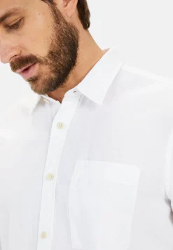 Herren Camel Active Hemden^Langarm-Leinenhemd mit Soft-Wash-Veredelung