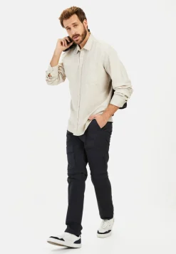 Herren Camel Active Hemden^Langarm-Leinenhemd mit Soft-Wash-Veredelung