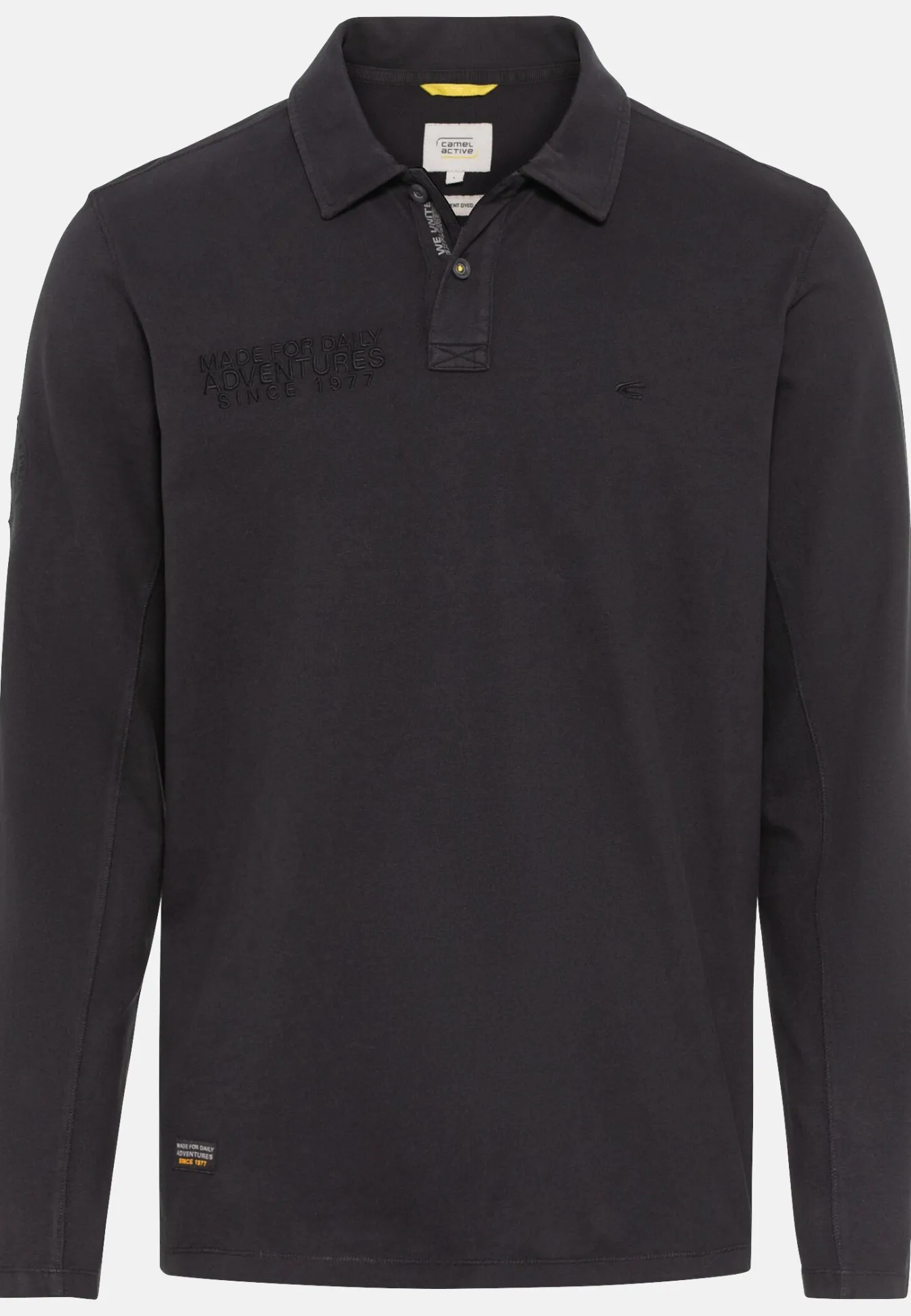 Herren Camel Active T-Shirts & Polos^Langarm-Poloshirt aus reiner Baumwolle