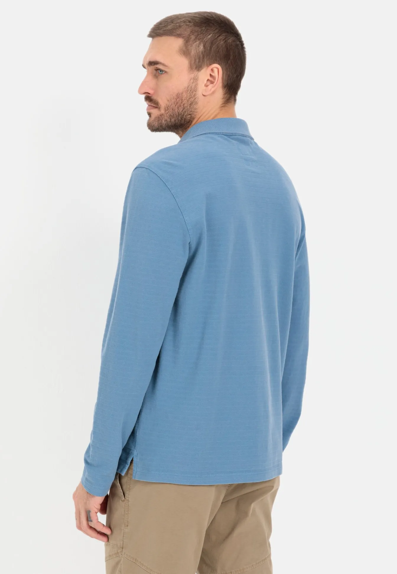 Herren Camel Active T-Shirts & Polos^Langarm-Poloshirt aus reiner Baumwolle
