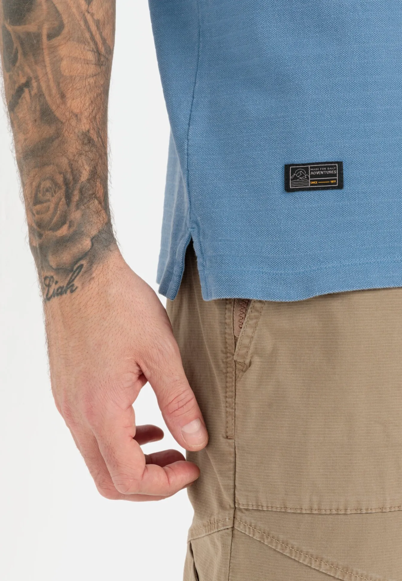 Herren Camel Active T-Shirts & Polos^Langarm-Poloshirt aus reiner Baumwolle