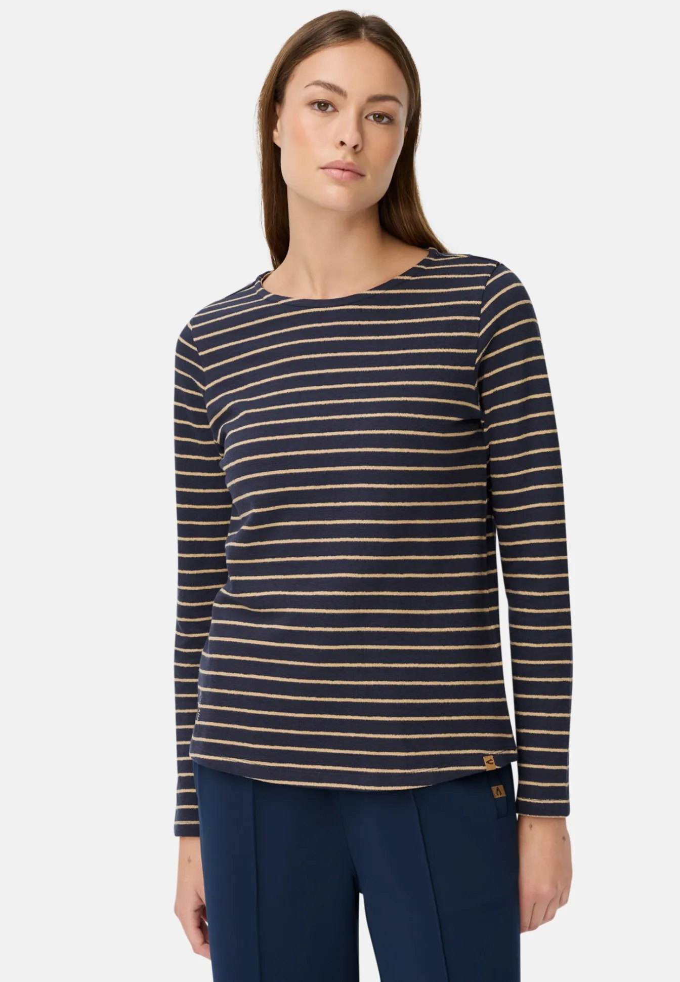 Damen Camel Active T-Shirts & Polos^Langarm-T-Shirt aus Bio-Baumwolle