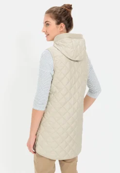 Damen Camel Active Jacken & Westen^Lange Steppweste aus recyceltem Polyester