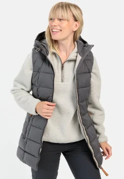 Damen Camel Active Jacken & Westen^Lange Weste mit Kapuze