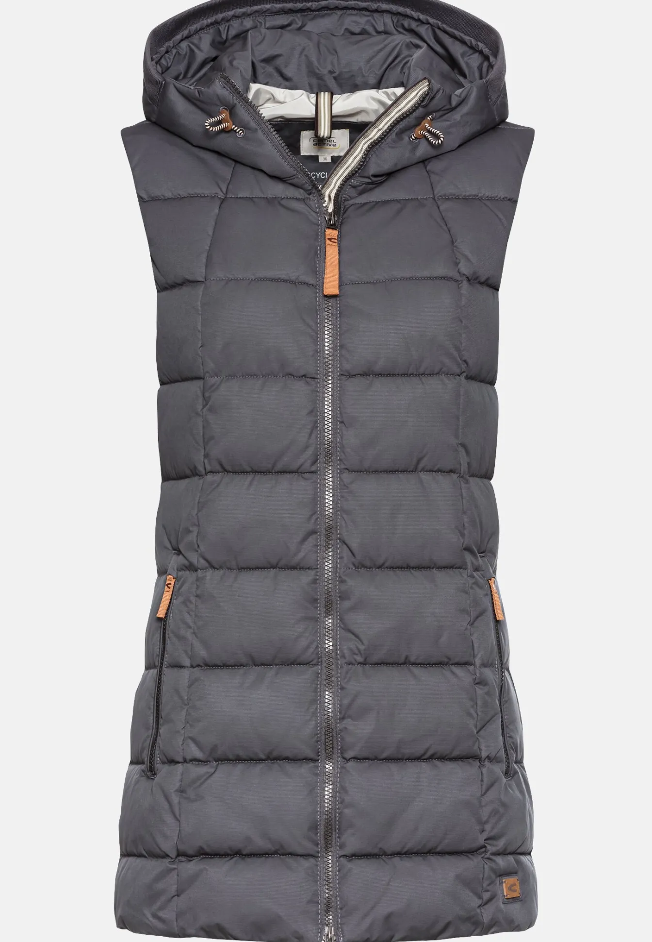 Damen Camel Active Jacken & Westen^Lange Weste mit Kapuze