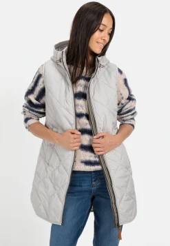 Damen Camel Active Jacken & Westen^Lange Weste mit Kapuze aus recyceltem Polyester
