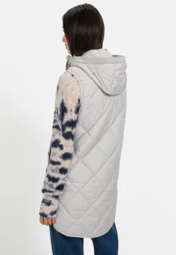 Damen Camel Active Jacken & Westen^Lange Weste mit Kapuze aus recyceltem Polyester