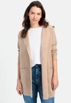 Damen Camel Active Pullover & Cardigans^Langer Cardigan mit Kapuze