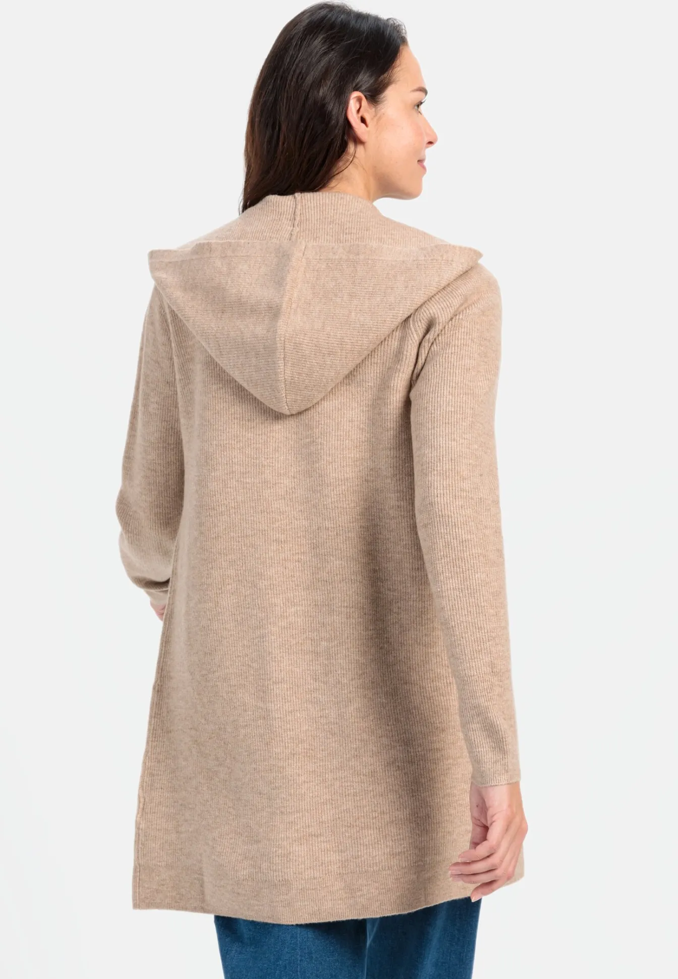 Damen Camel Active Pullover & Cardigans^Langer Cardigan mit Kapuze