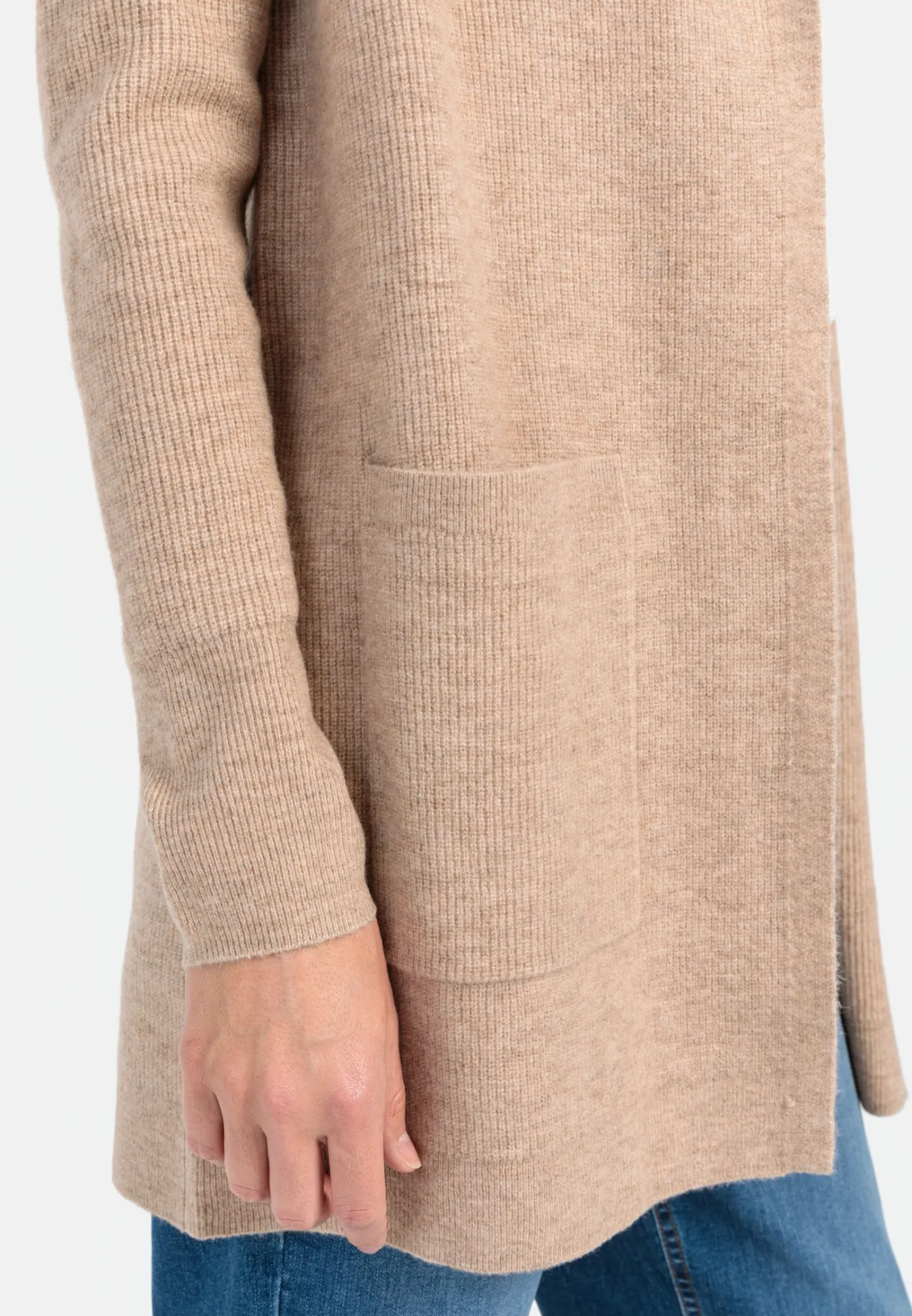 Damen Camel Active Pullover & Cardigans^Langer Cardigan mit Kapuze