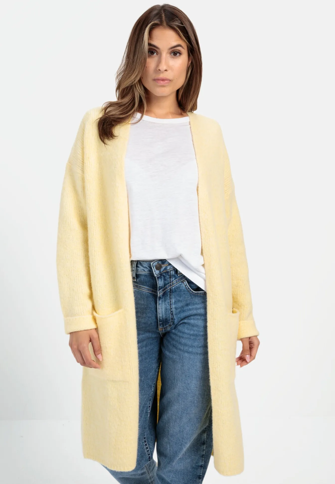 Damen Camel Active Pullover & Cardigans^Langer Cardigan mit Taschen