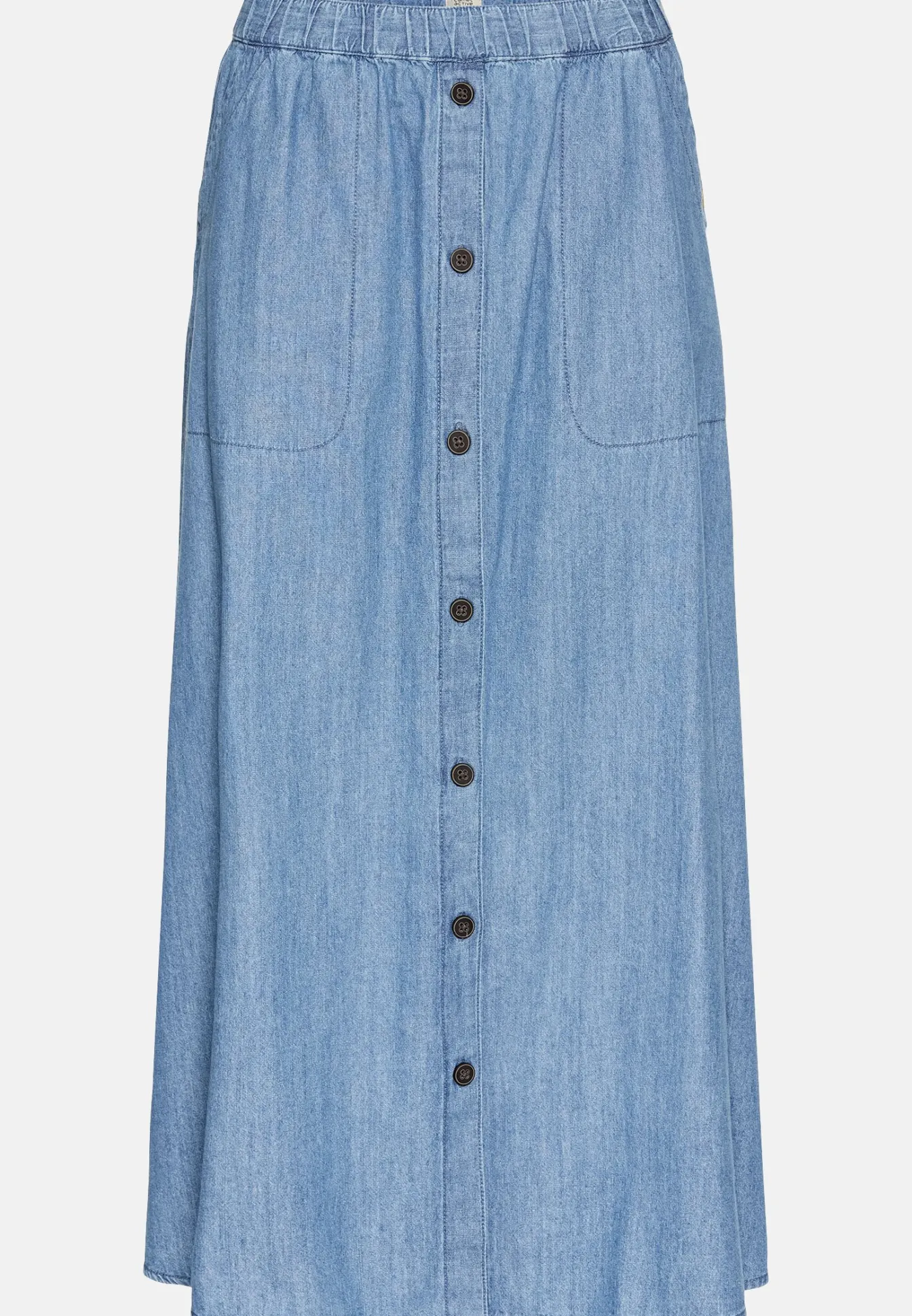 Damen Camel Active Röcke^Langer Denim-Rock mit elastischem Bund