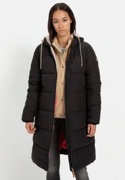 Damen Camel Active Jacken & Westen^Langer Puffermantel mit gefütterter Kapuze