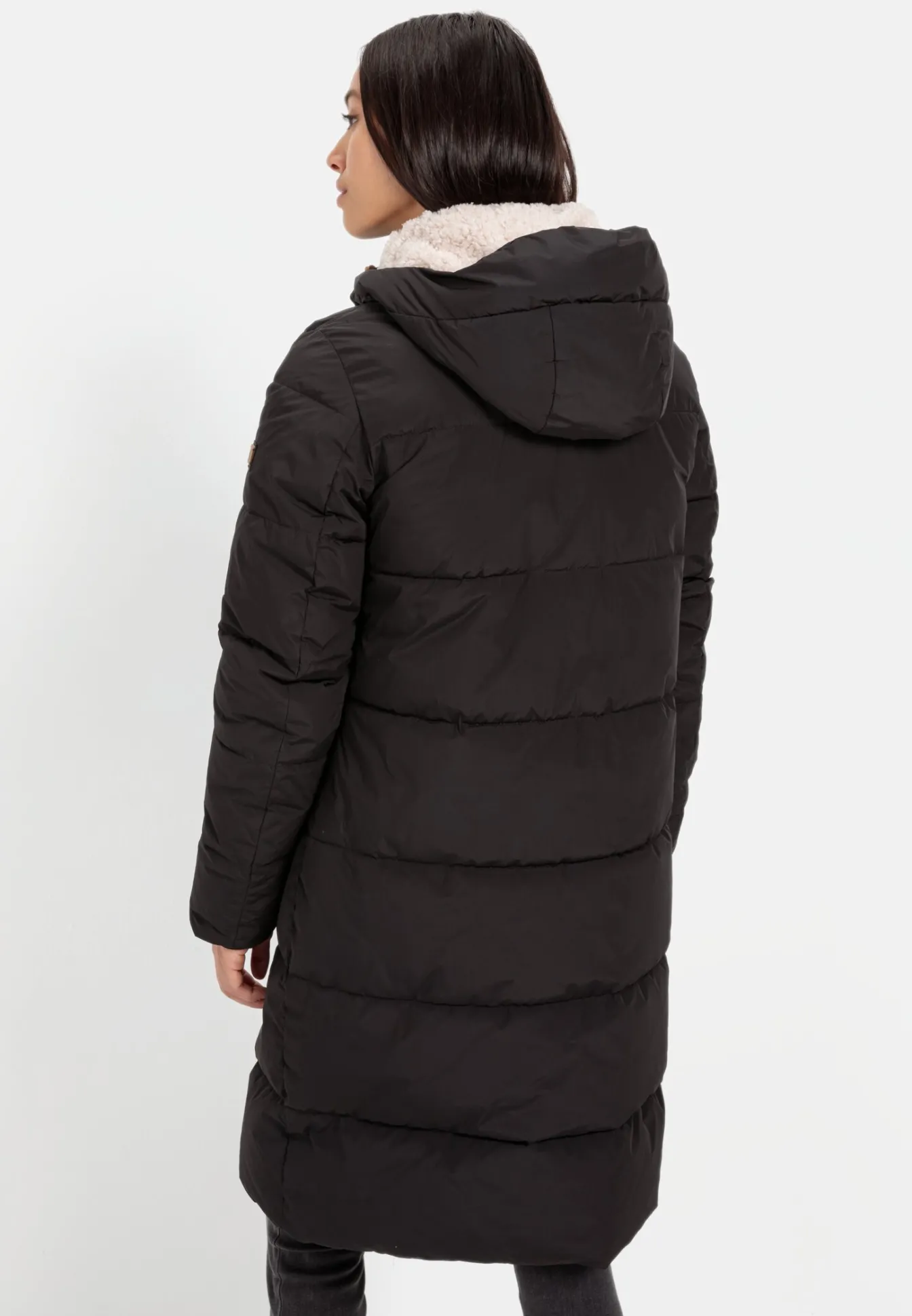 Damen Camel Active Jacken & Westen^Langer Puffermantel mit gefütterter Kapuze