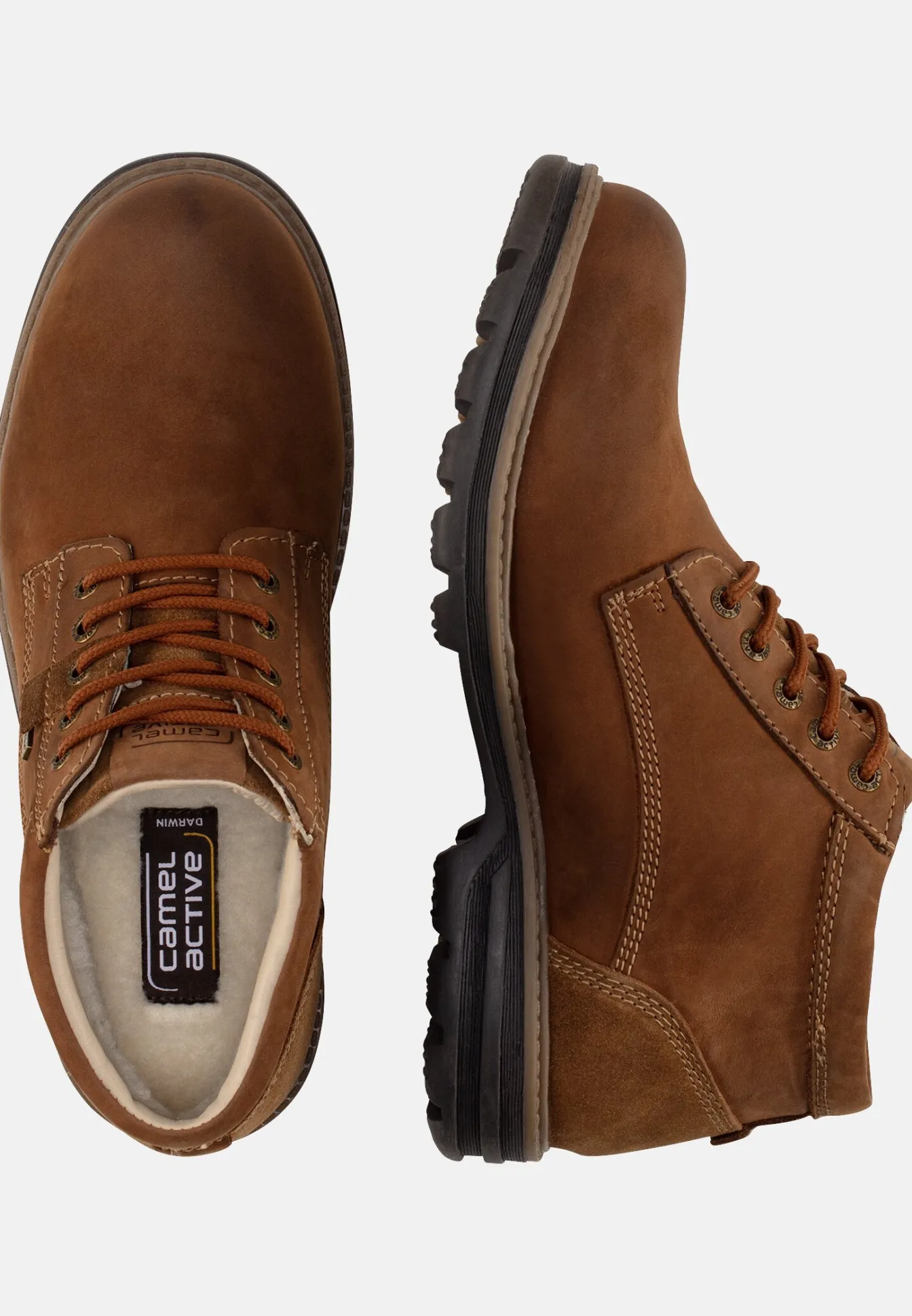 Herren Camel Active Boots^Leder Schnürboot mit Sympatex Membran