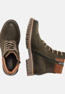 Damen Camel Active Stiefel & Boots^Leder Schnürstiefel mit warmem Wollfutter