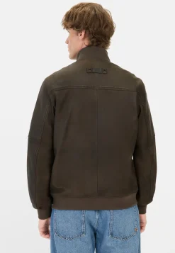 Herren Camel Active Jacken & Westen^Lederjacke mit Bomberkragen