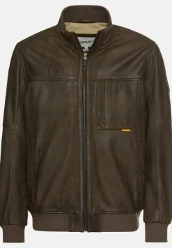 Herren Camel Active Jacken & Westen^Lederjacke mit Bomberkragen