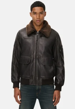 Herren Camel Active Jacken & Westen^Lederjacke mit Innentaschen