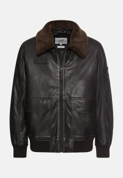 Herren Camel Active Jacken & Westen^Lederjacke mit Innentaschen