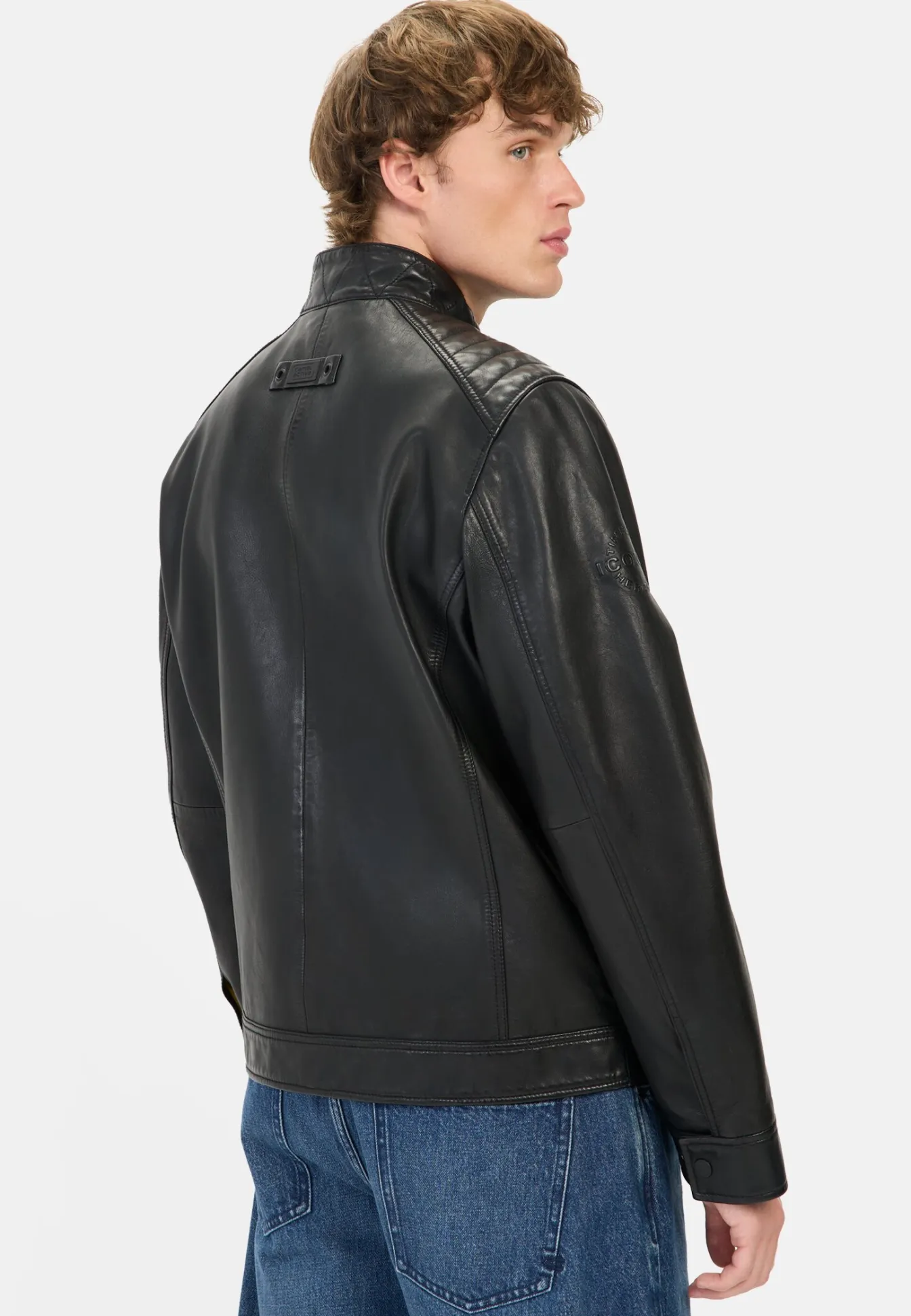 Herren Camel Active Jacken & Westen^Lederjacke mit Reißverschlusstaschen
