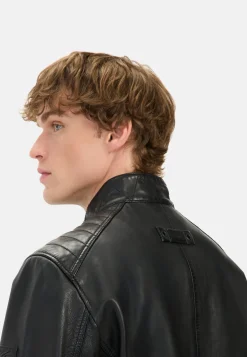 Herren Camel Active Jacken & Westen^Lederjacke mit Reißverschlusstaschen