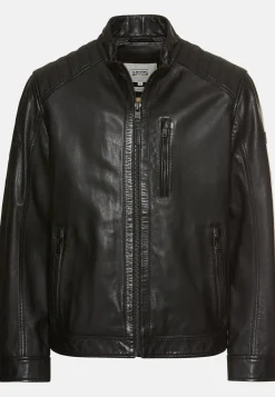 Herren Camel Active Jacken & Westen^Lederjacke mit Reißverschlusstaschen