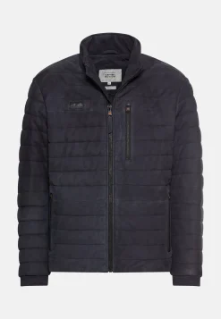 Herren Camel Active Jacken & Westen^Lederjacke mit Stehkragen und Brusttasche