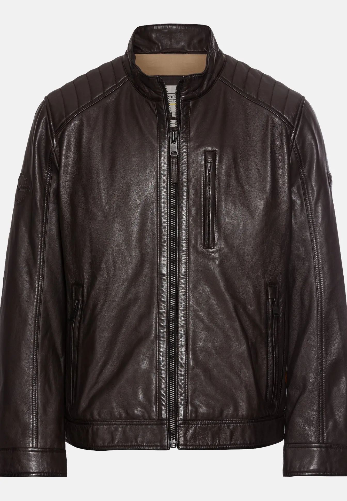 Herren Camel Active Jacken & Westen^Lederjacke mit Stehkragen