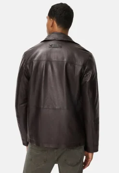 Herren Camel Active Jacken & Westen^Lederjacke mit Steppfutter