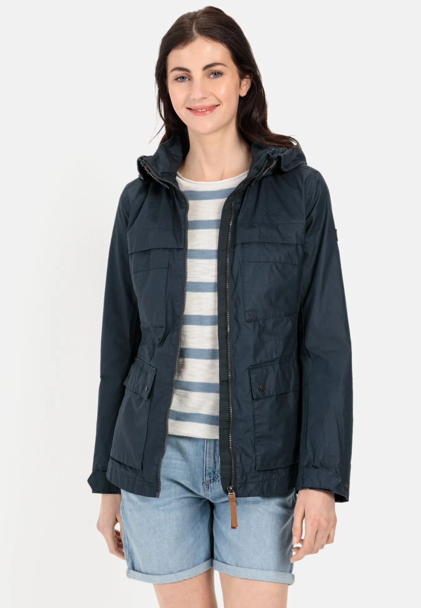 Damen Camel Active Jacken & Westen^Leichte Jacke aus reiner Baumwolle im Vintage Look