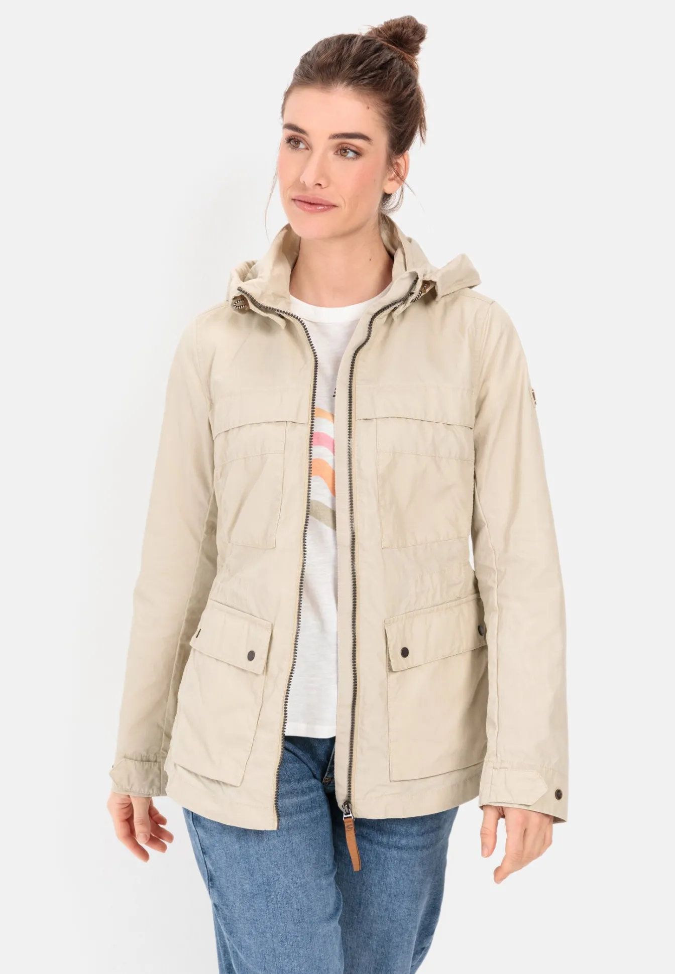 Damen Camel Active Jacken & Westen^Leichte Jacke mit abnehmbarer Kapuze