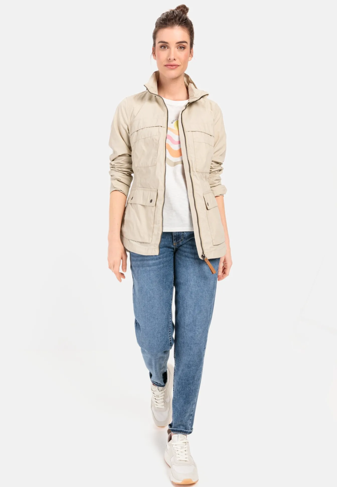 Damen Camel Active Jacken & Westen^Leichte Jacke mit abnehmbarer Kapuze