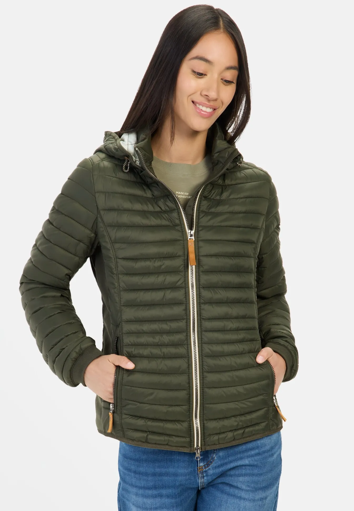 Damen Camel Active Jacken & Westen^Leichte Steppjacke aus recyceltem Polyamid