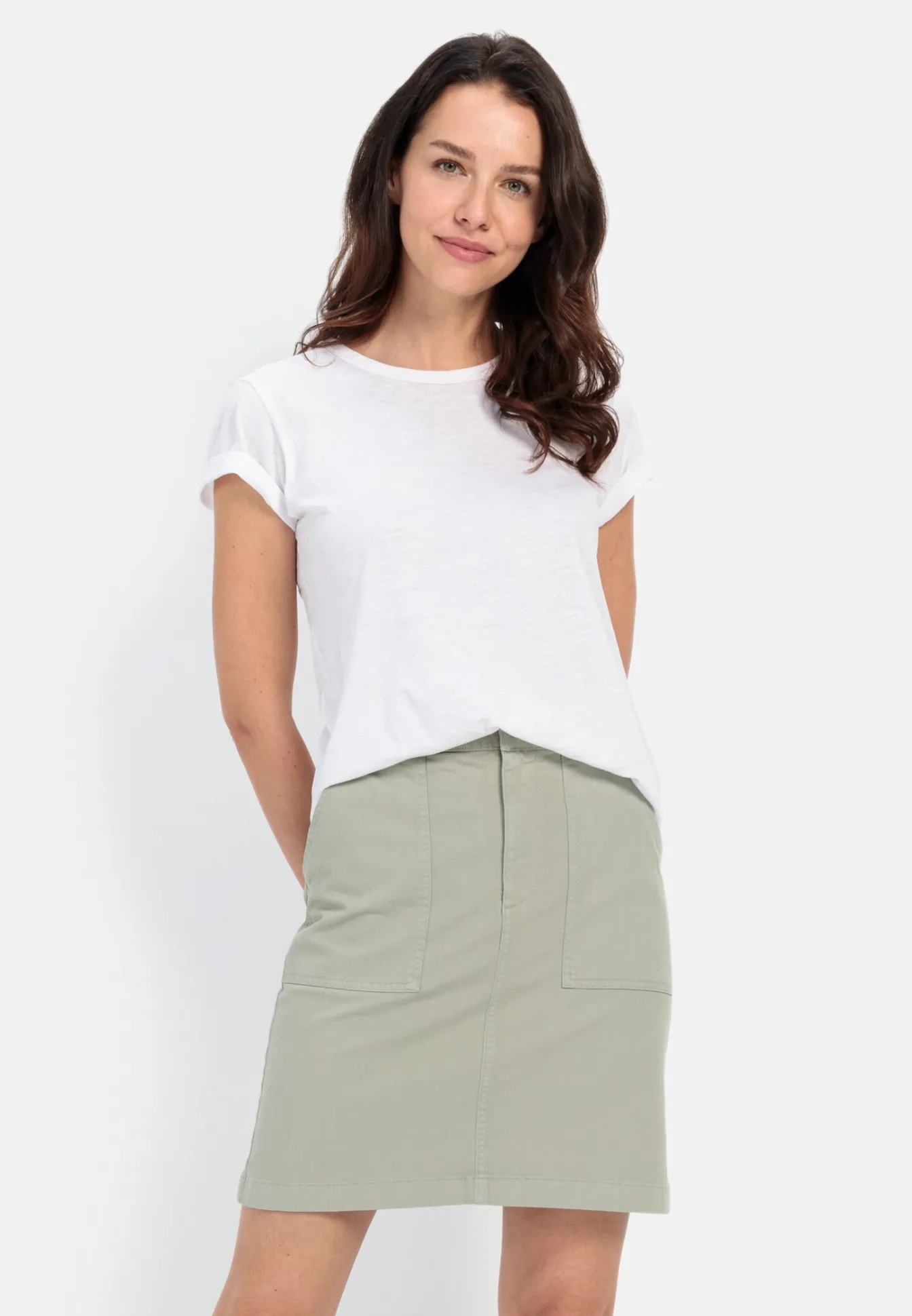 Damen Camel Active Röcke^Leichter Jeans Rock aus Baumwollmix