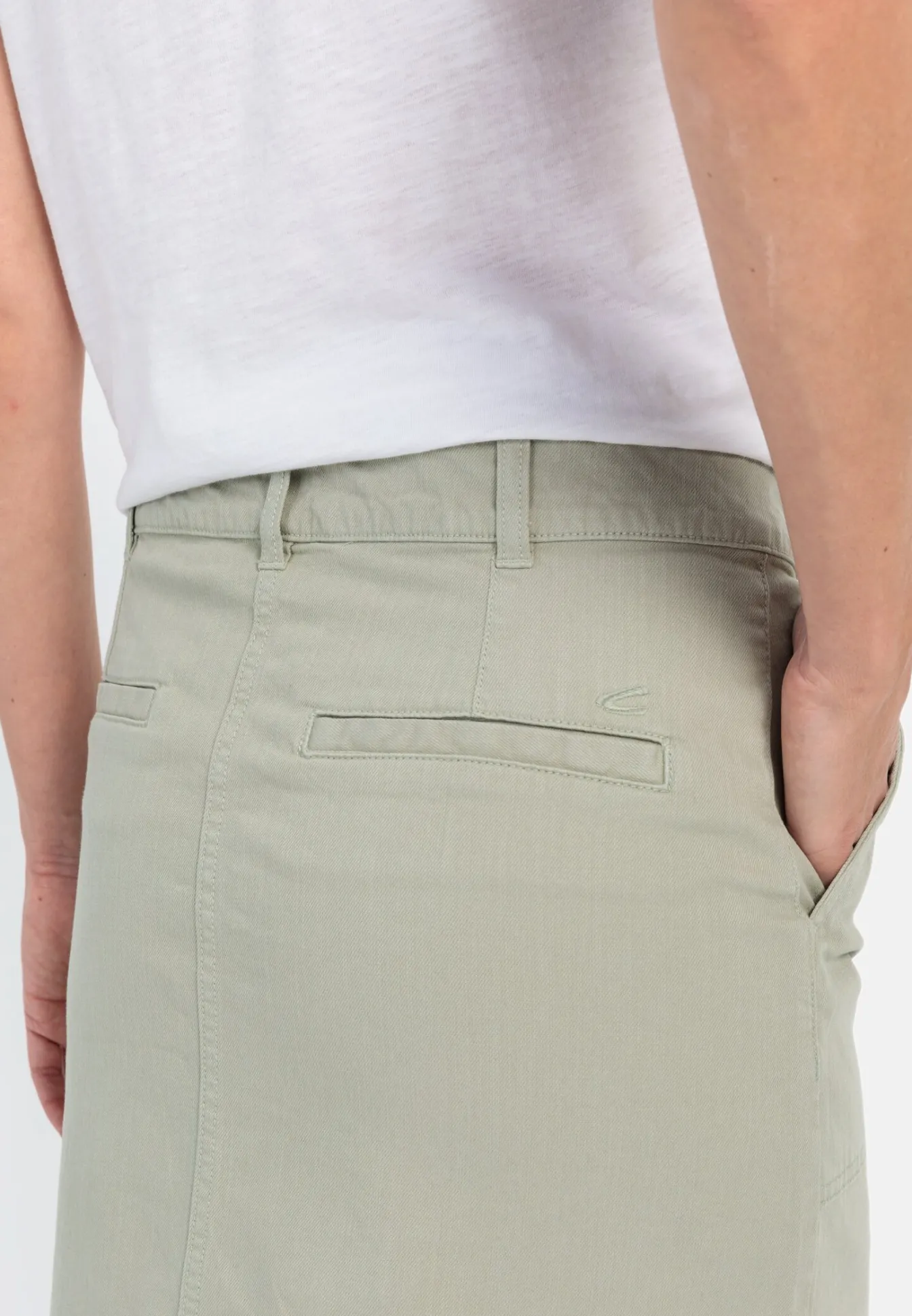 Damen Camel Active Röcke^Leichter Jeans Rock aus Baumwollmix