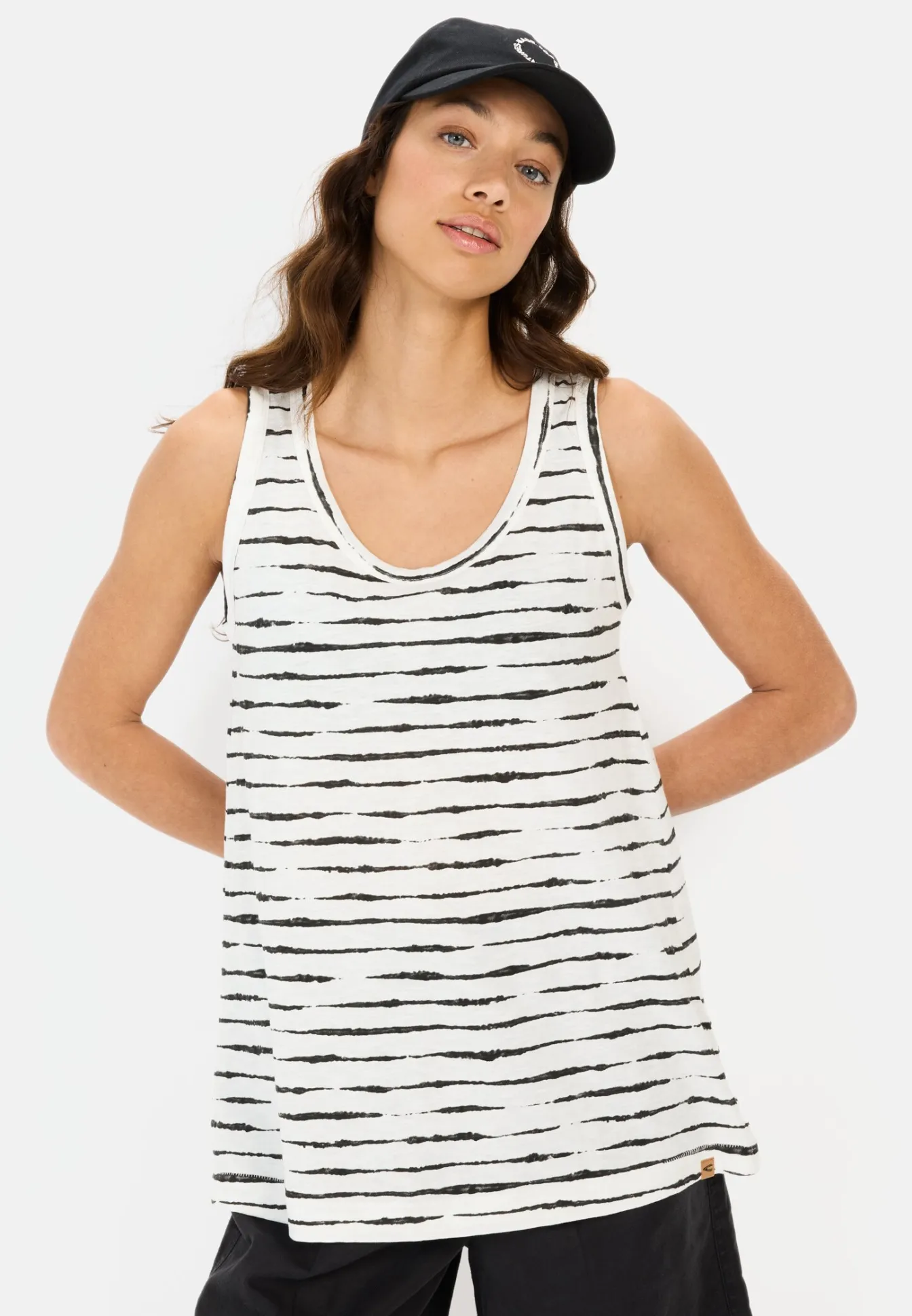 Damen Camel Active T-Shirts & Polos^Leichtes Baumwoll-Top mit Streifenmuster