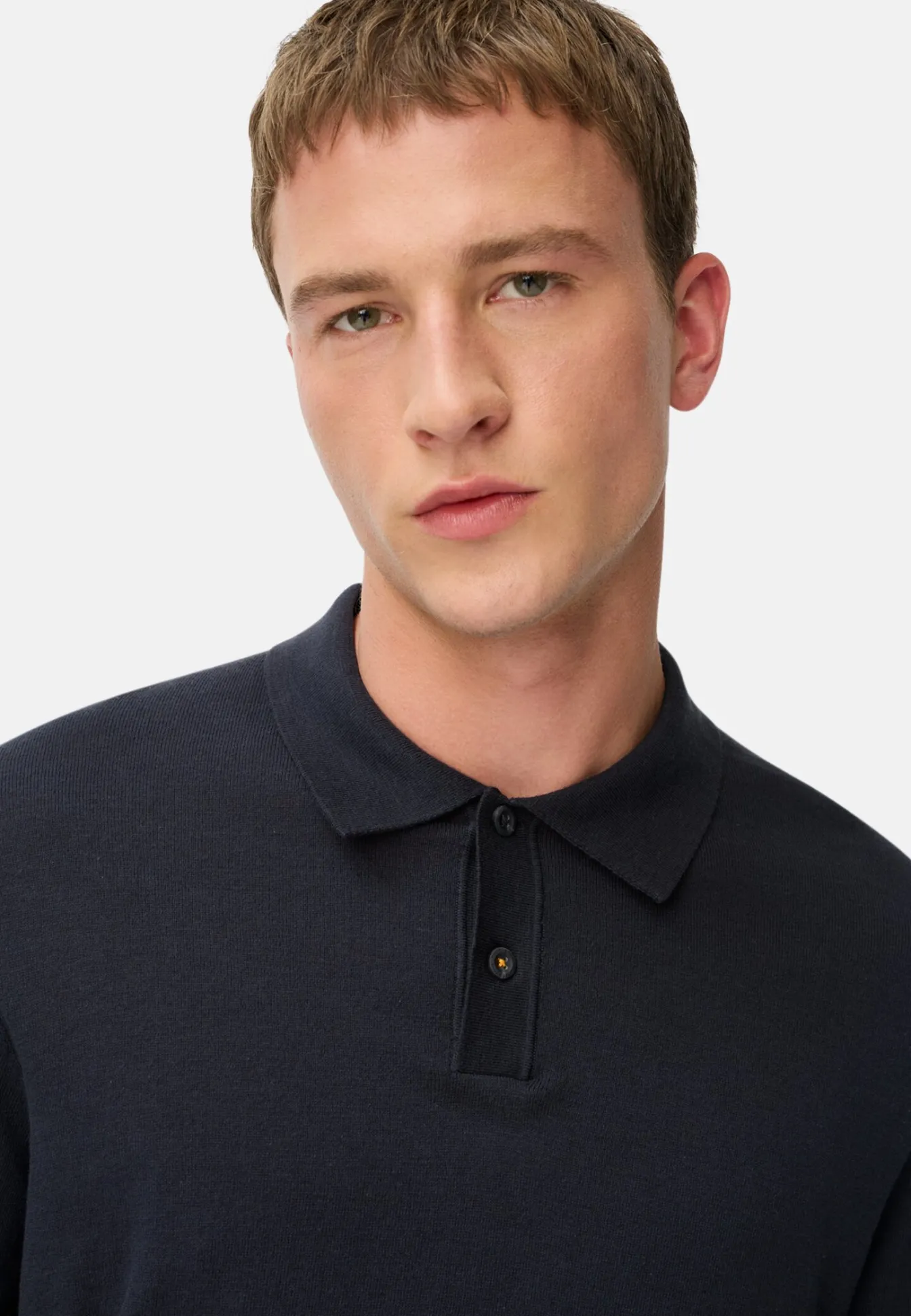 Herren Camel Active T-Shirts & Polos^Leichtes Langarm Polo aus reiner Baumwolle