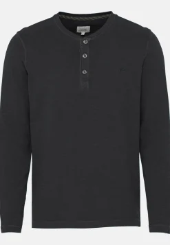 Herren Camel Active T-Shirts & Polos^Leichtes Langarmshirt mit Henley Kragen aus Organic Cotton