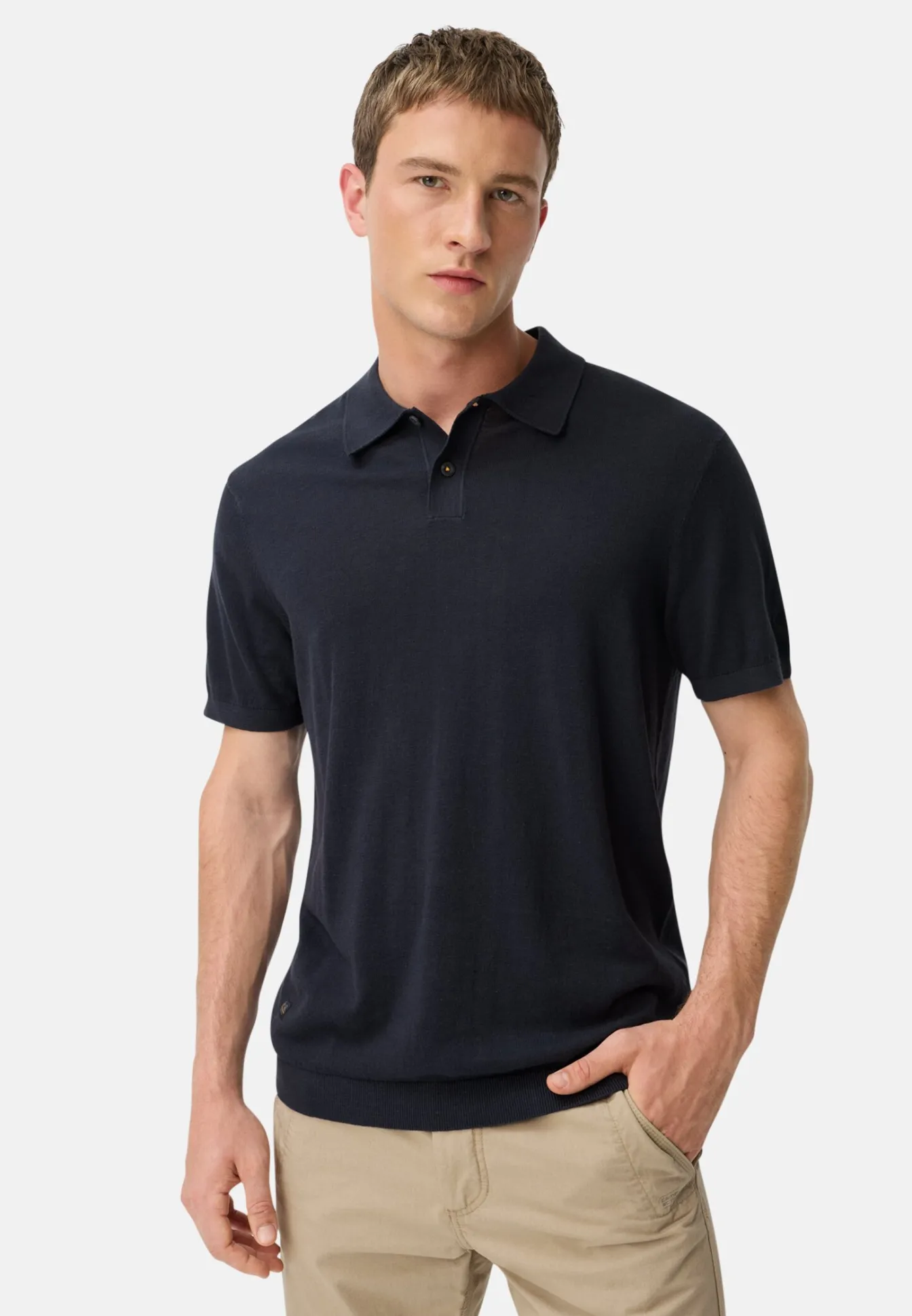 Herren Camel Active T-Shirts & Polos^Leichtes Strick-Polo aus reiner Baumwolle