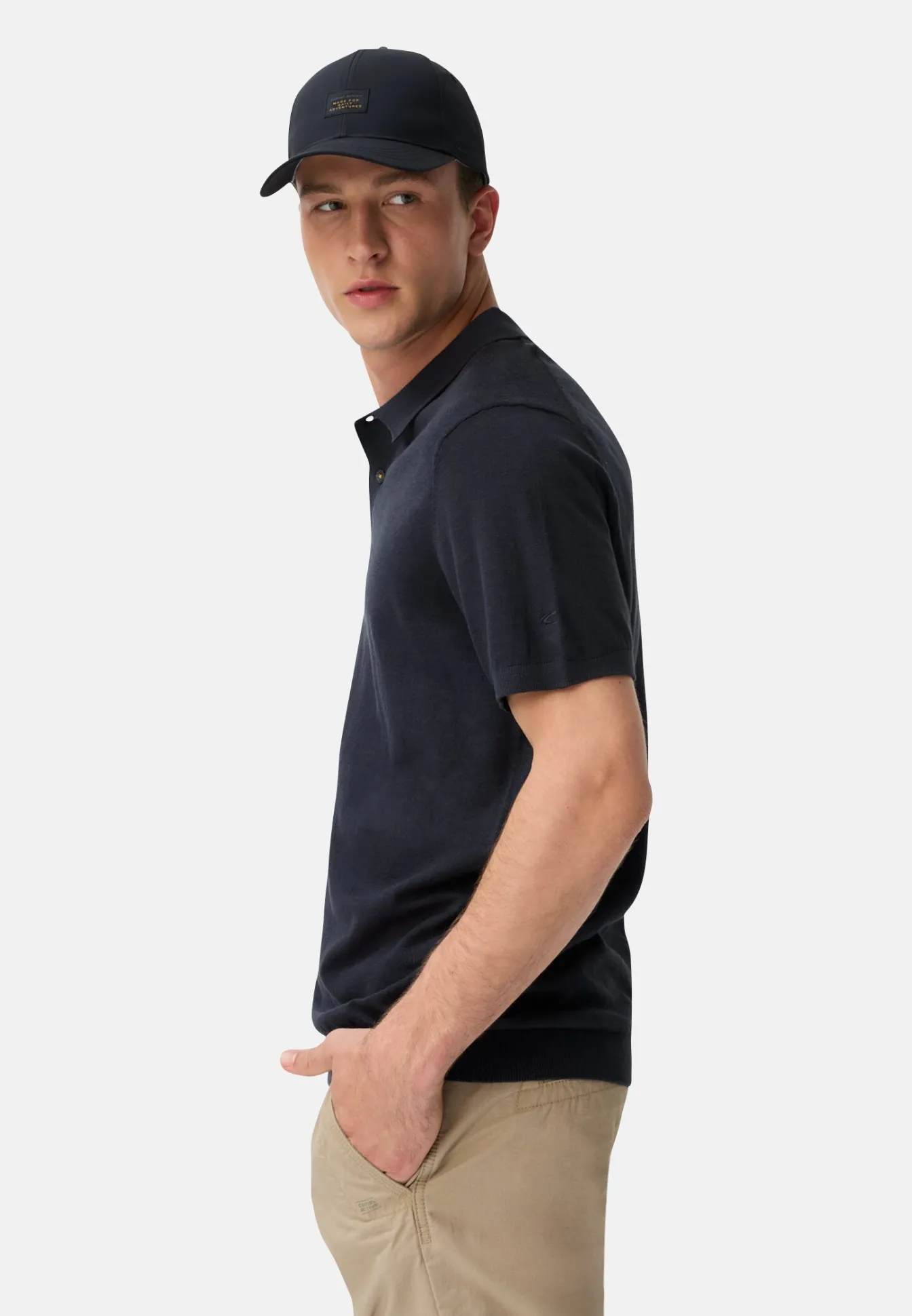 Herren Camel Active T-Shirts & Polos^Leichtes Strick-Polo aus reiner Baumwolle
