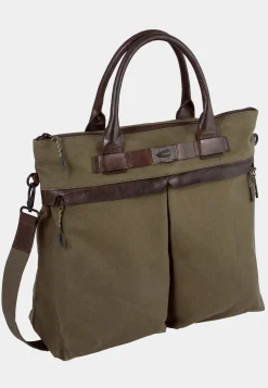 Damen Camel Active Taschen & Rucksäcke^LEWIS Umhängetasche aus Canvas und Leder im Herritage Look