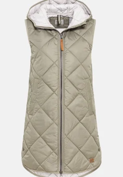 Damen Camel Active Jacken & Westen^Longweste mit Kapuze aus recyceltem Polyester