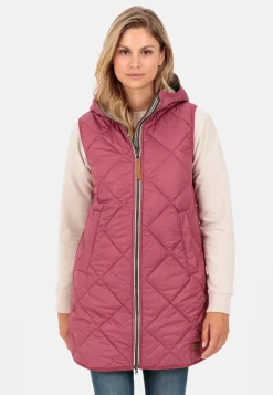 Damen Camel Active Jacken & Westen^Longweste mit Kapuze aus recyceltem Polyester