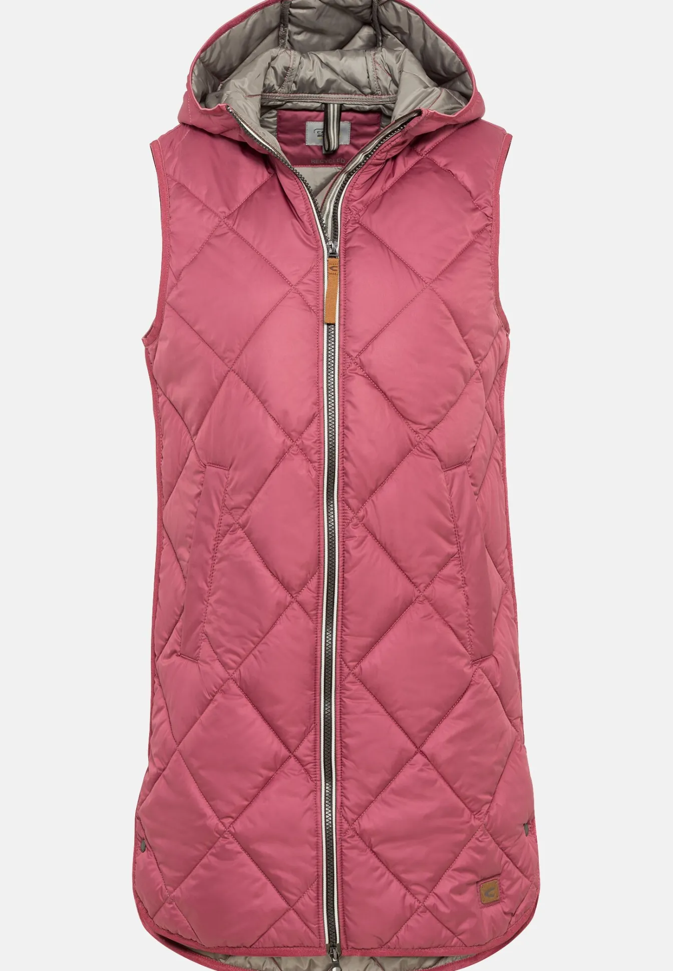Damen Camel Active Jacken & Westen^Longweste mit Kapuze aus recyceltem Polyester