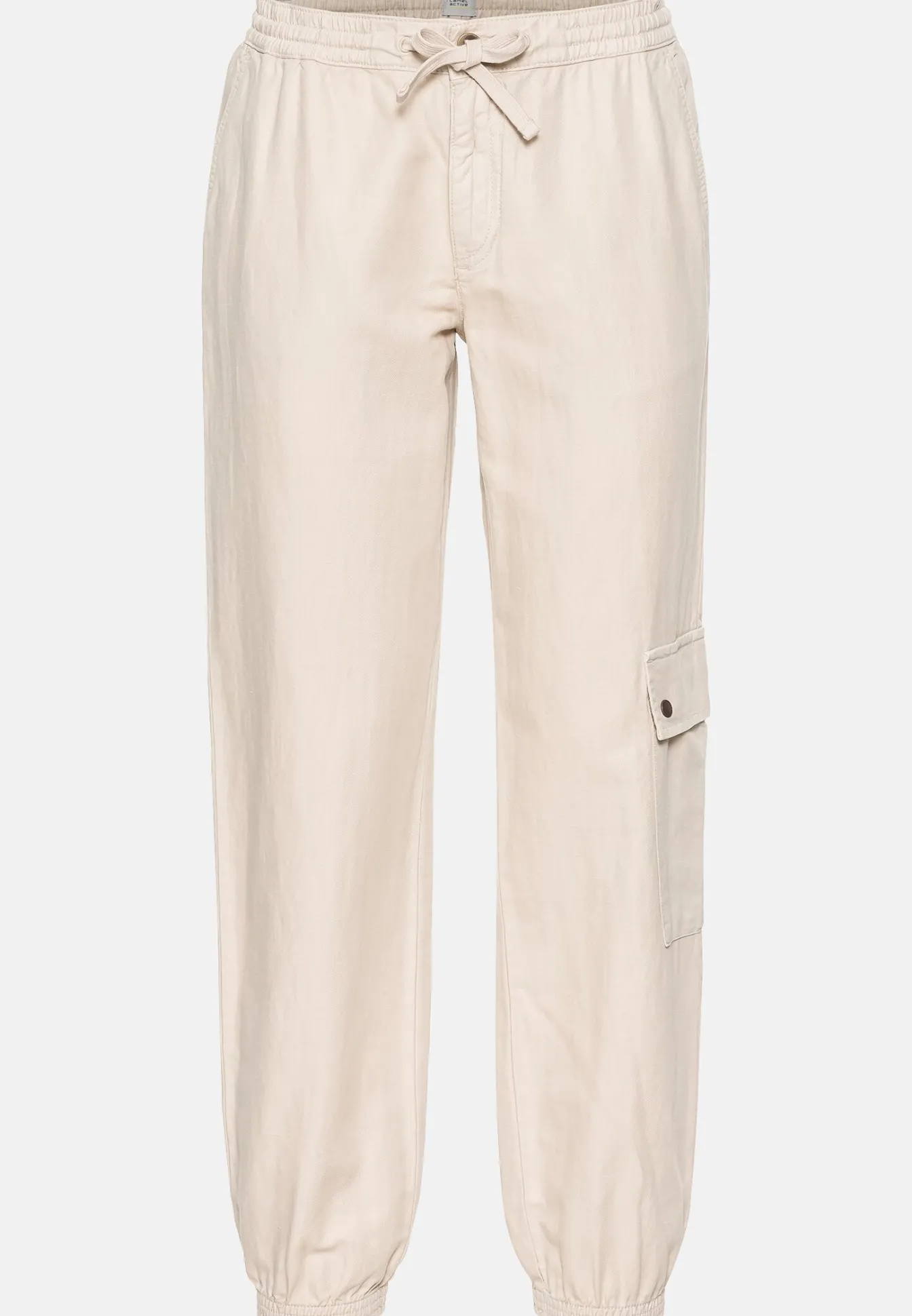 Damen Camel Active Hosen^Loose Fit Cargo aus einem Baumwoll-Leinenmix
