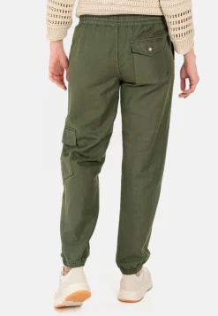 Damen Camel Active Hosen^Loose Fit Cargo aus einem Baumwoll-Leinenmix