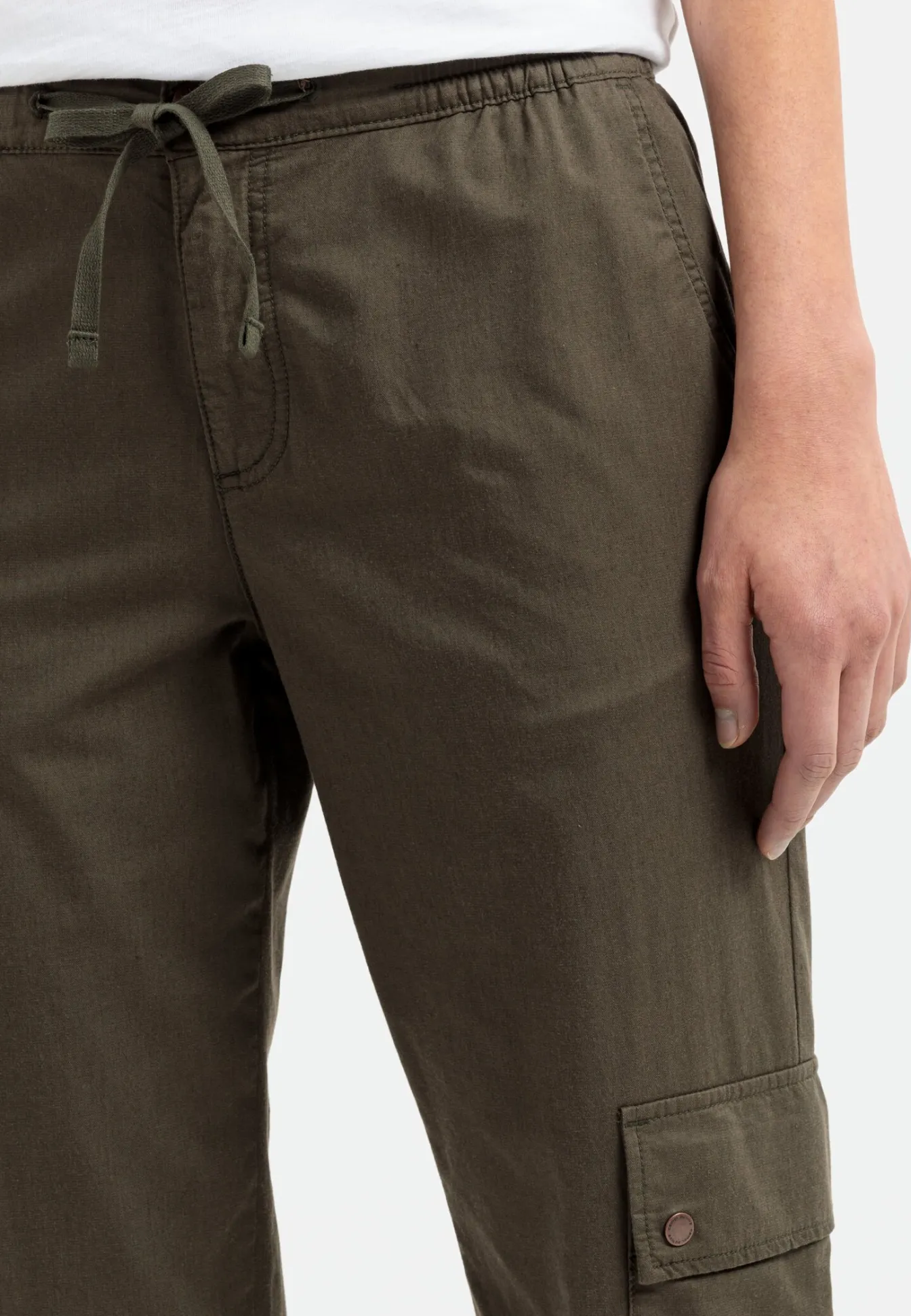 Damen Camel Active Hosen^Loose fit Cargo mit Kordelzug